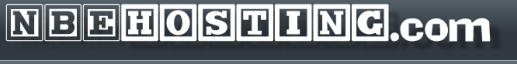 "Nbe web site hosting lettering"